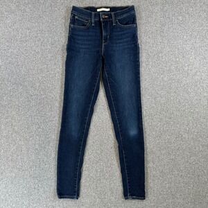 Levi's Jeans Womens 24 720 High Rise Super Skinny Dark Wash Blue EXCELLENT